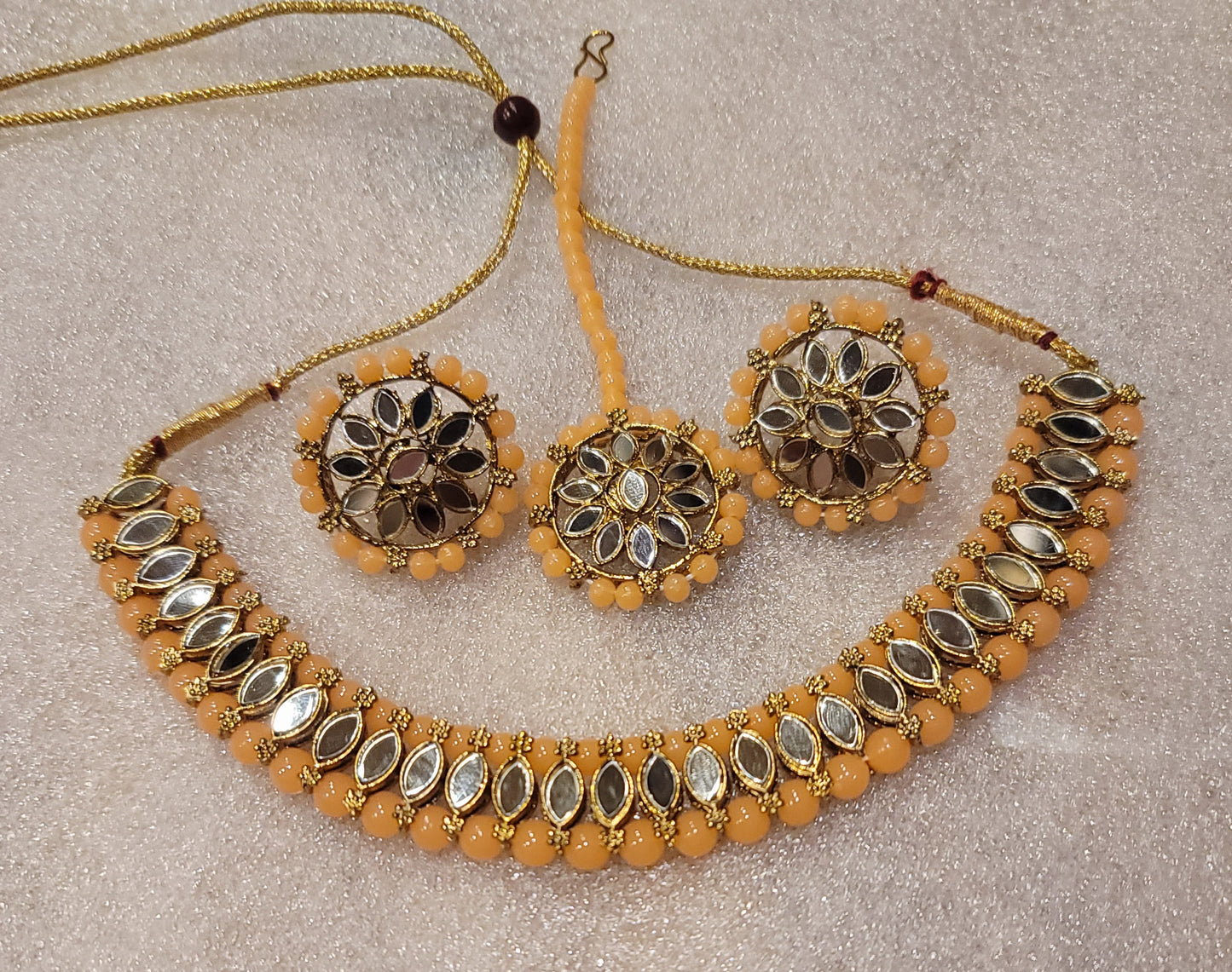 Mirror Stoned Choker Set