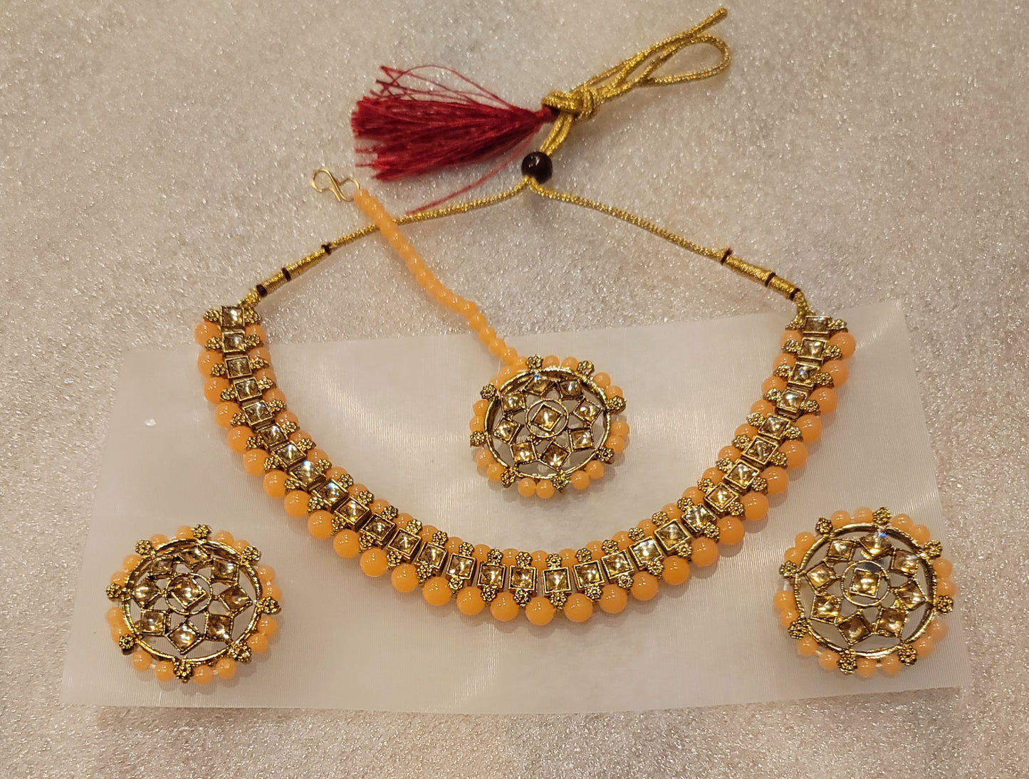 Mirror Stoned Choker Set