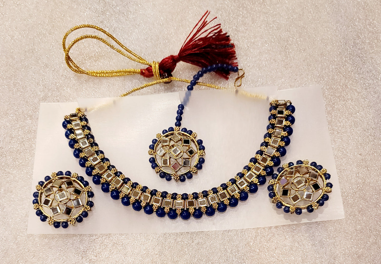 Mirror Stoned Choker Set