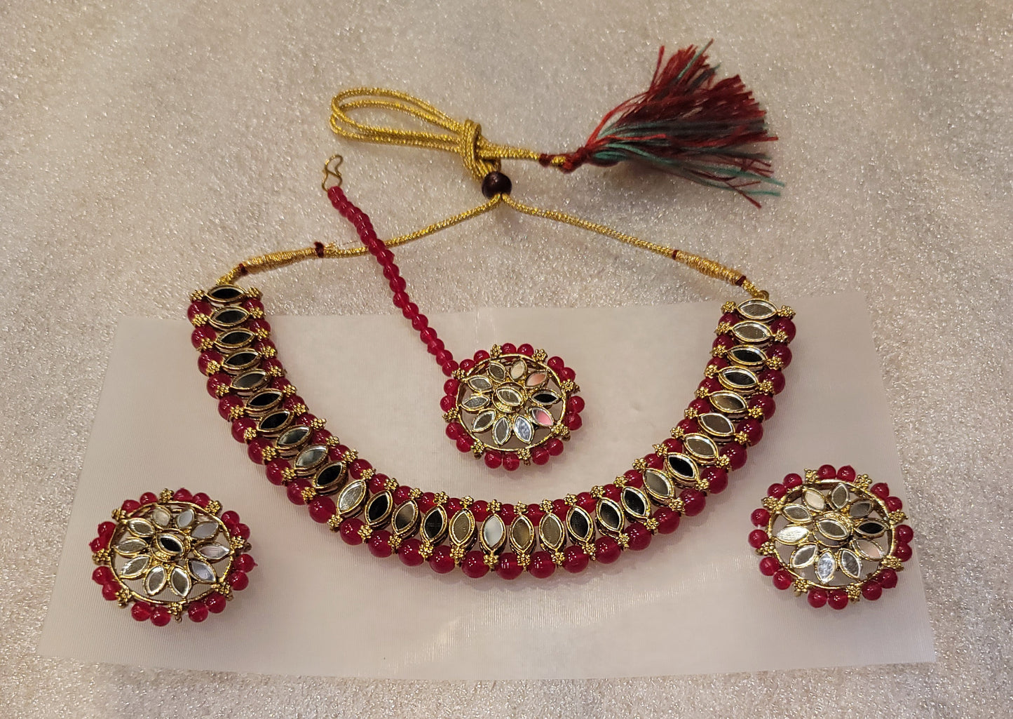 Mirror Stoned Choker Set