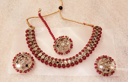 Mirror Stoned Choker Set