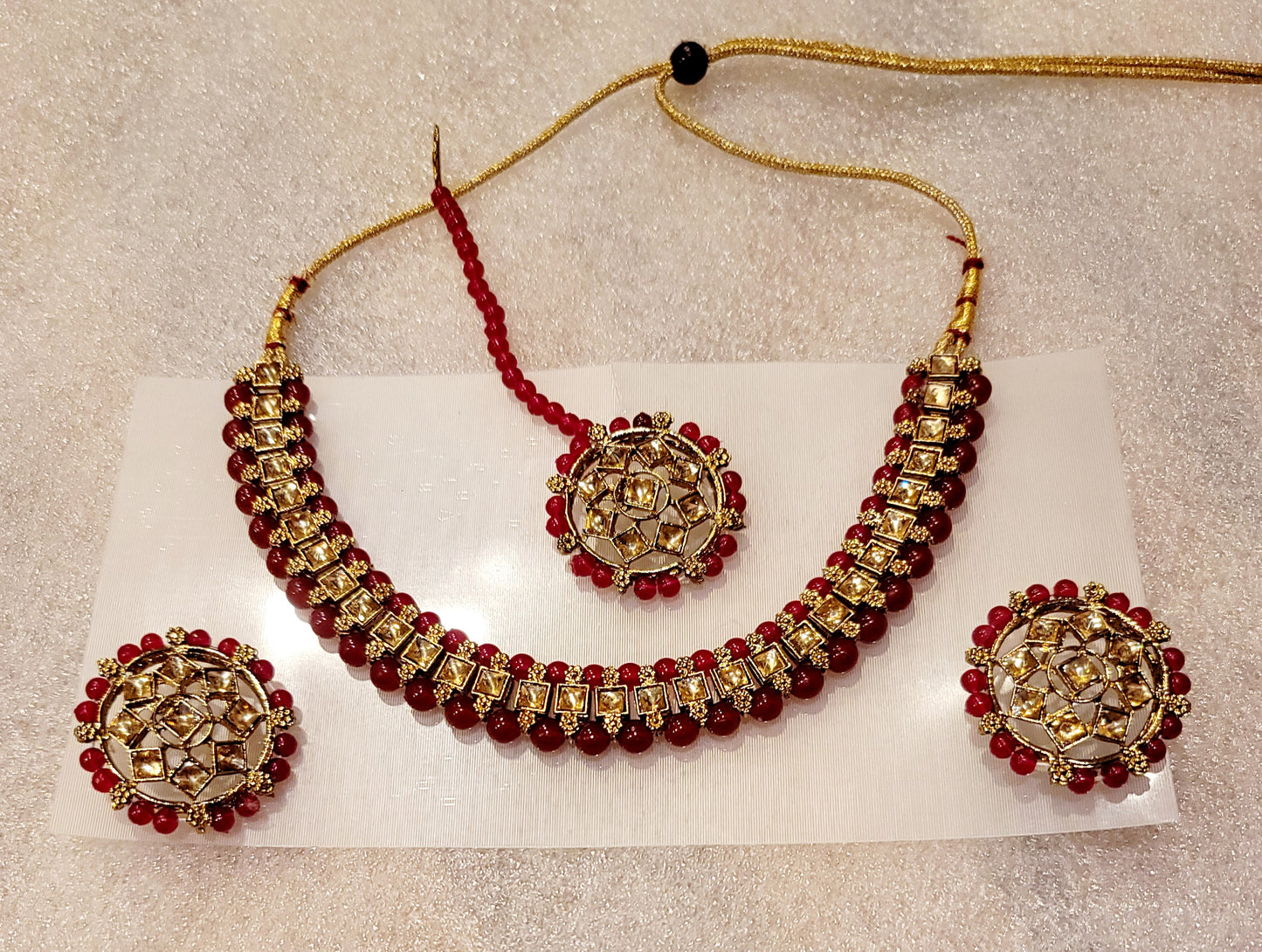 Mirror Stoned Choker Set