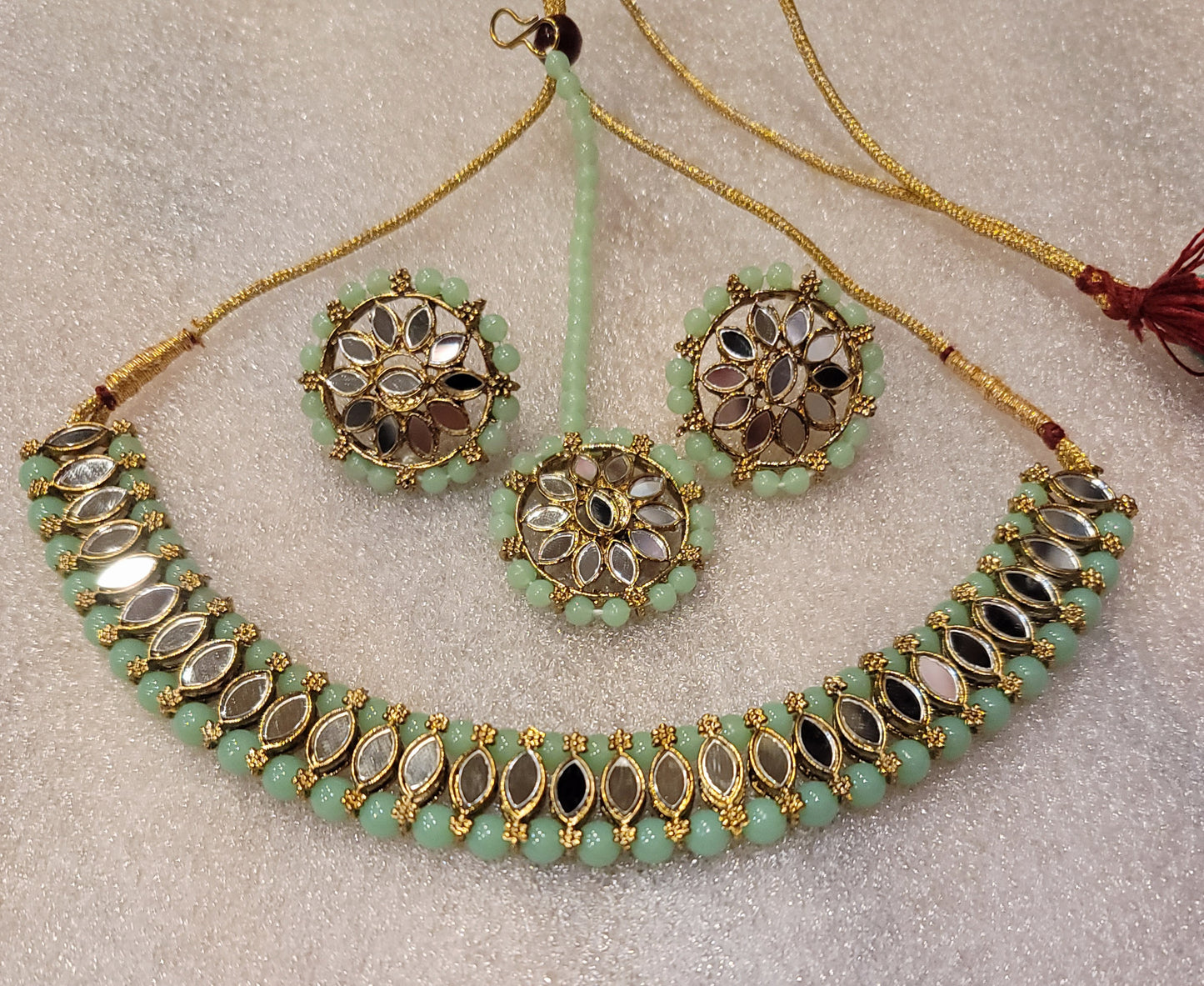 Mirror Stoned Choker Set