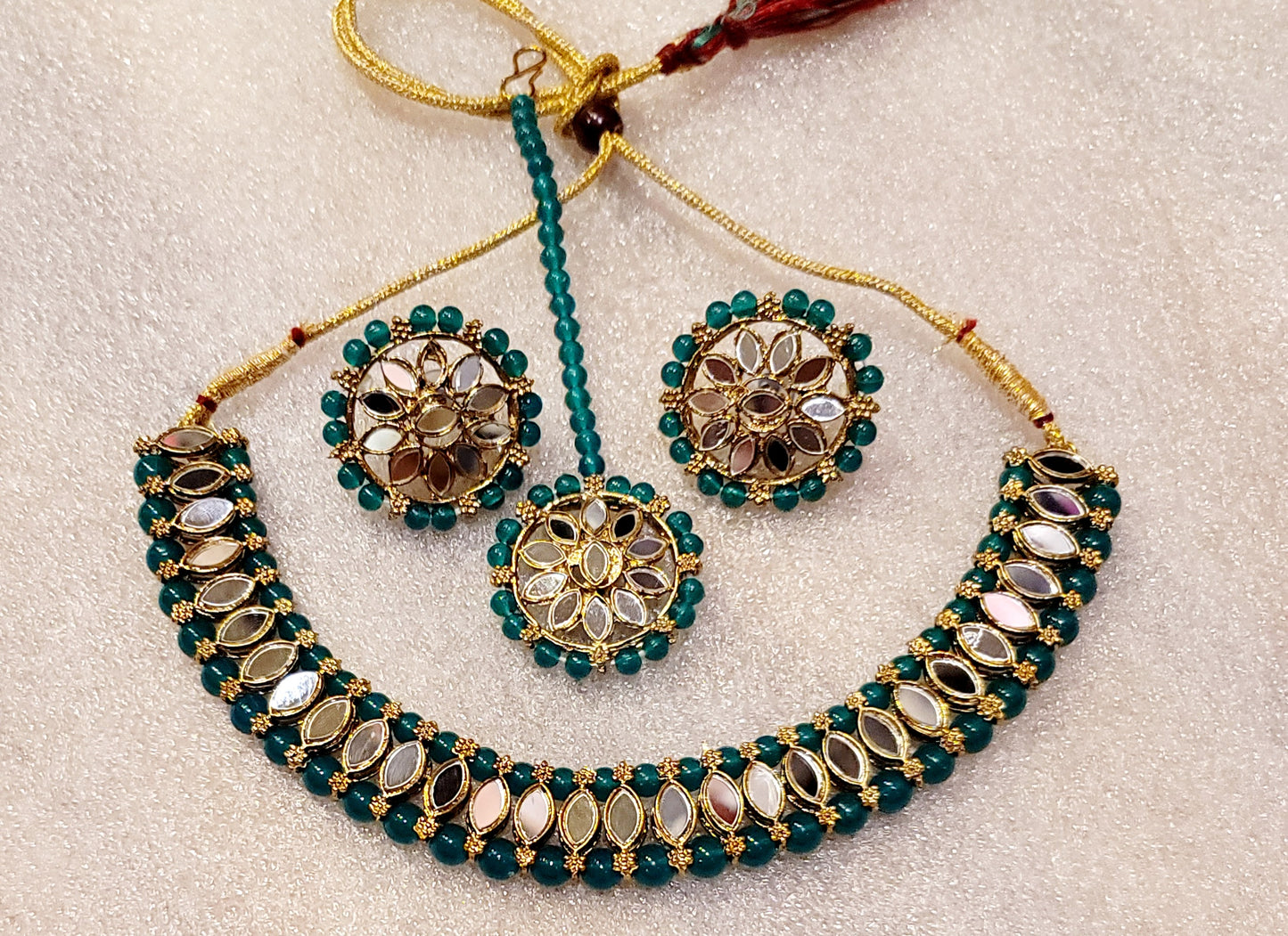 Mirror Stoned Choker Set