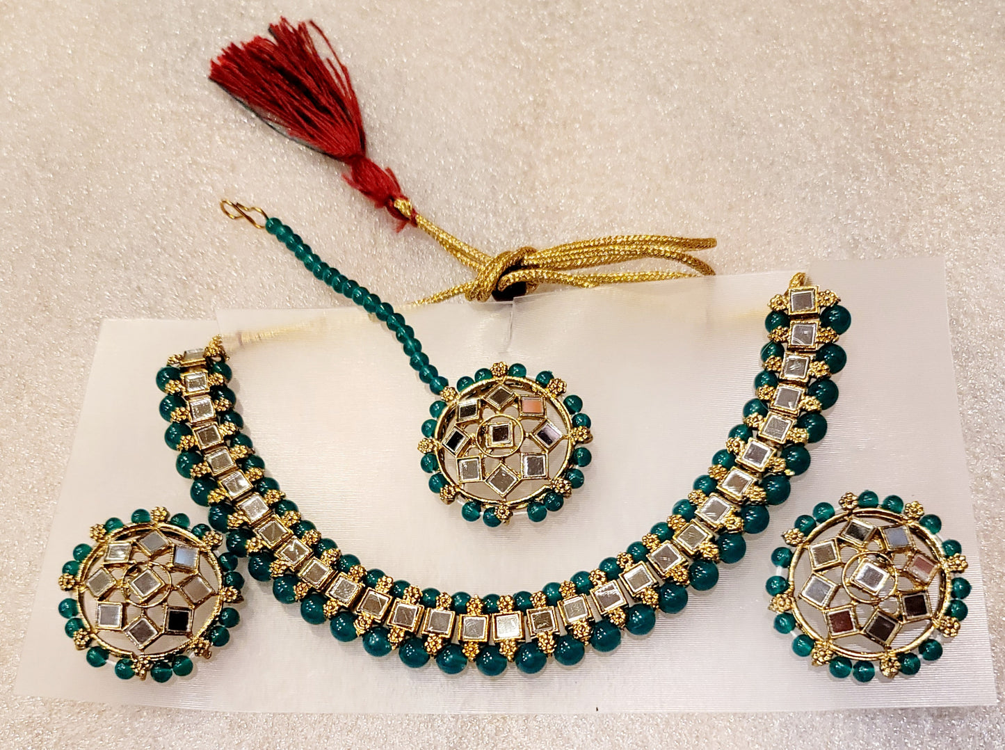 Mirror Stoned Choker Set