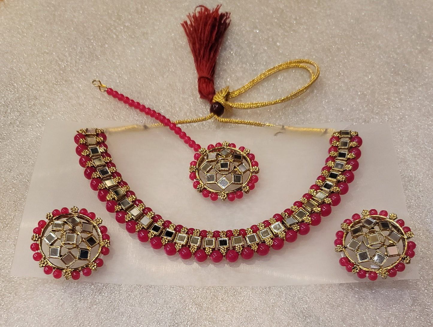 Mirror Stoned Choker Set