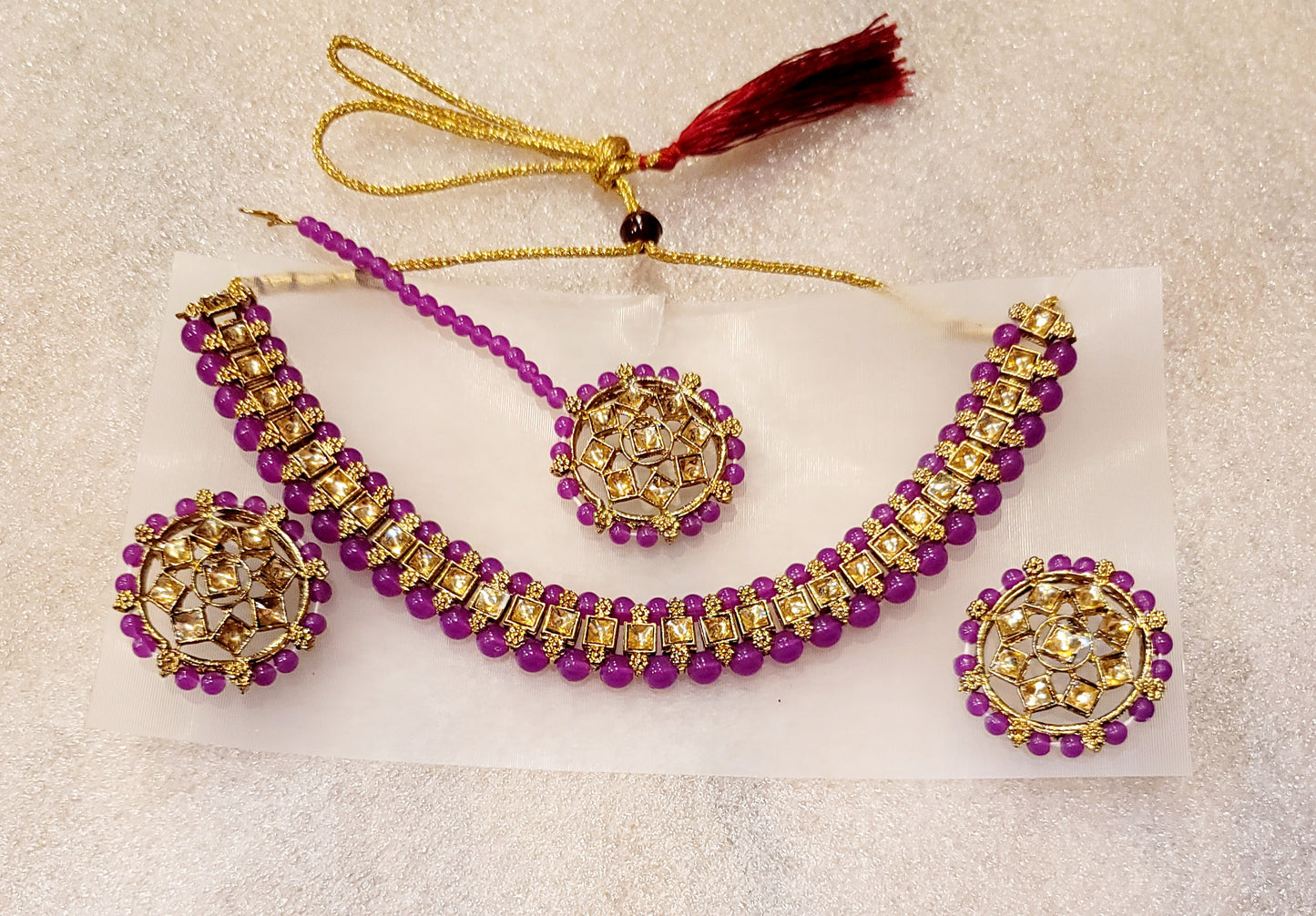 Mirror Stoned Choker Set