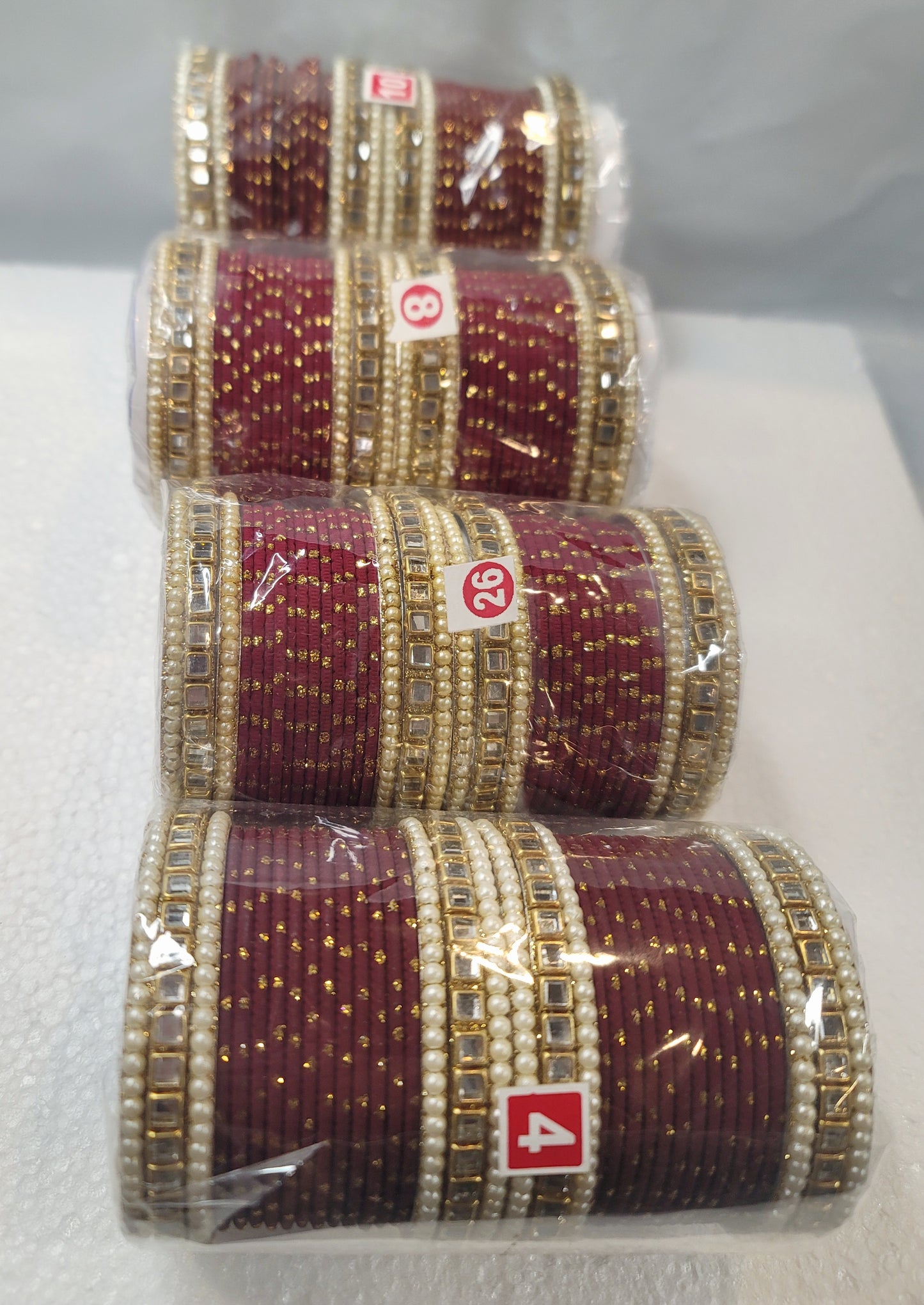 Designer Bangles Set (Wine)