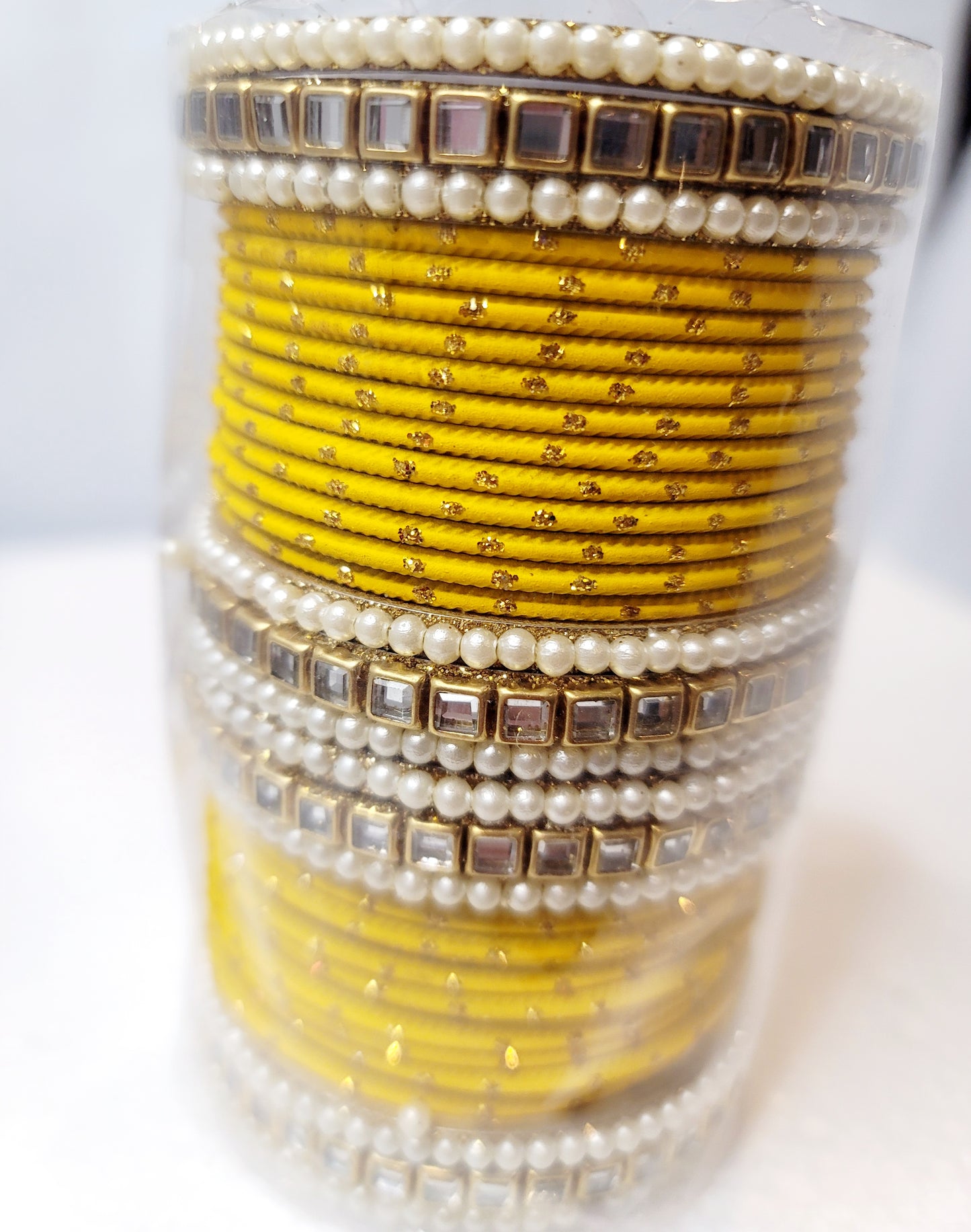 Designer Bangles Set (Yellow)