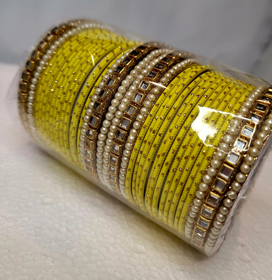 Designer Bangles Set (Lemon)