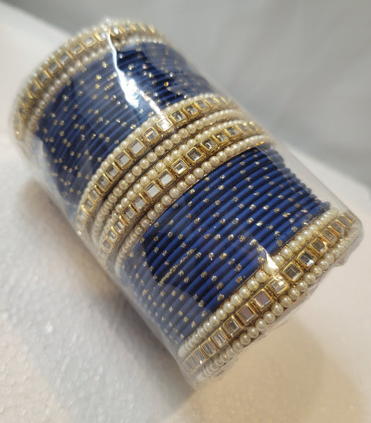 Designer Bangles Set (Navy Blue)