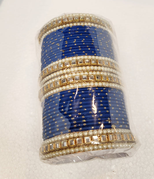 Designer Bangles Set (Navy Blue)