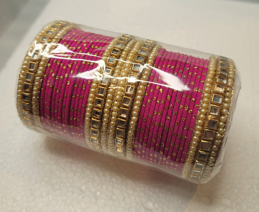 Designer Bangles Set (Magenta) image 3