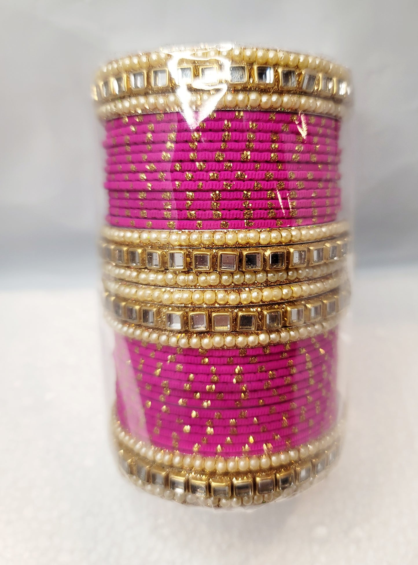 Designer Bangles Set (Magenta)