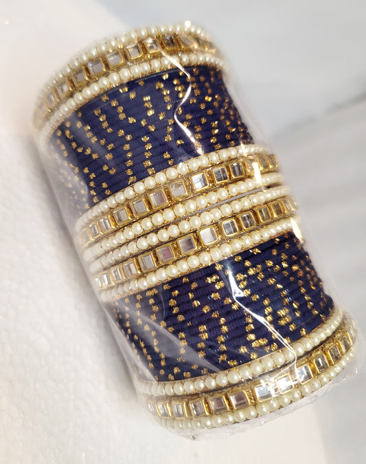 Designer Bangles Set (Dark Navy Blue)