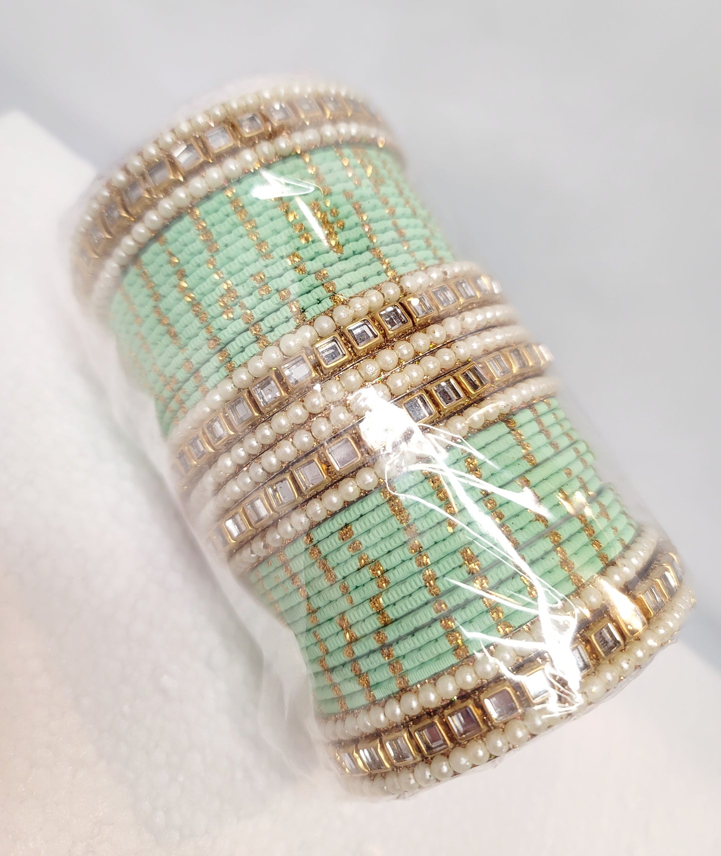 Designer Bangles Set (Mint Green)