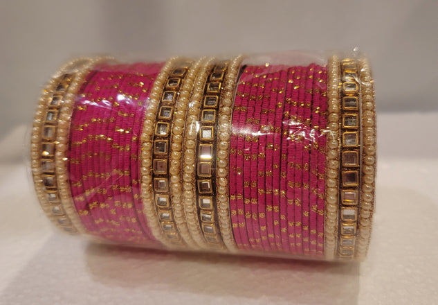 Designer Bangles Set (Hot Pink Dark)