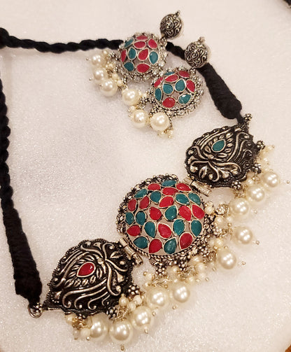 Oxidized Alloy Choker Set