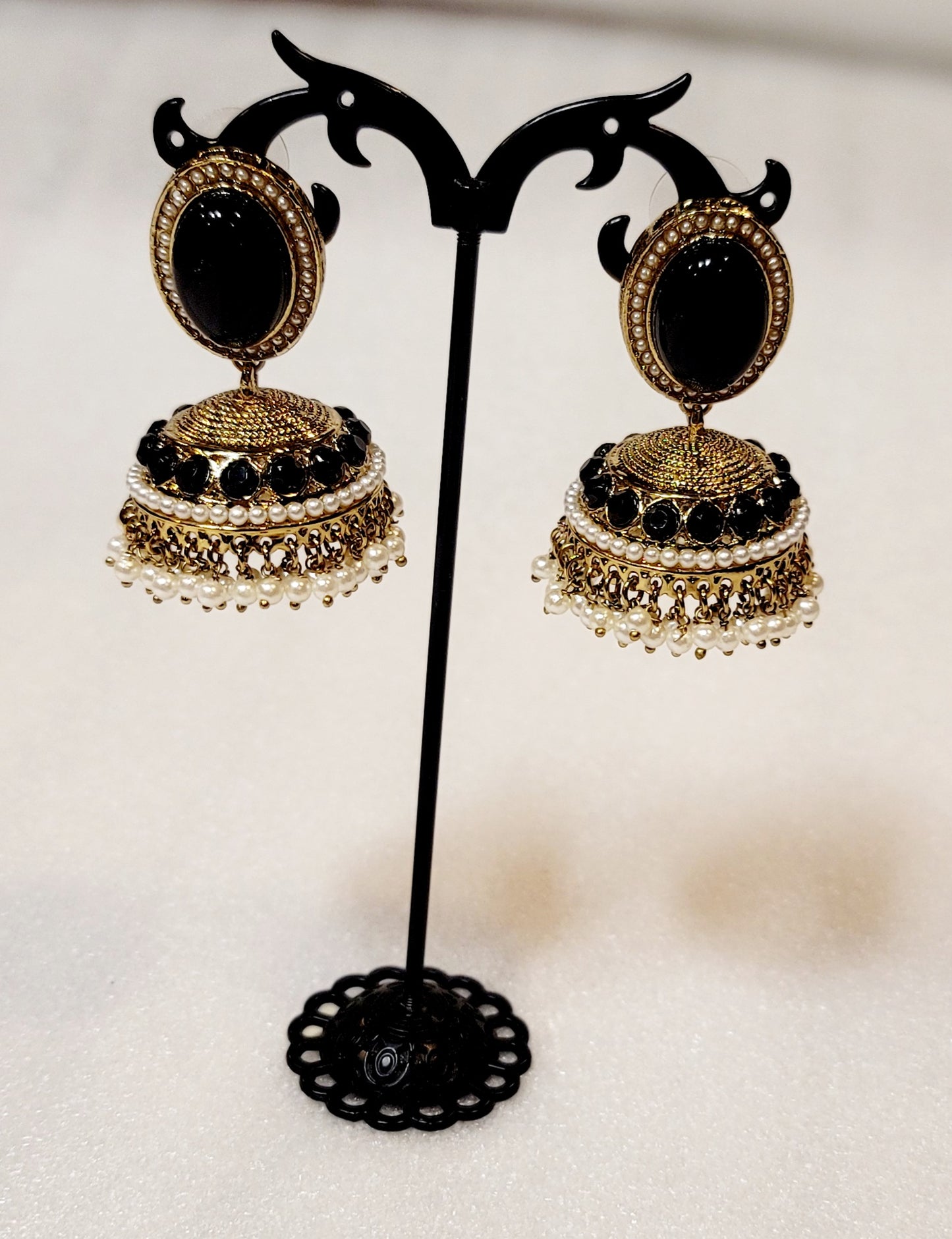 High-quality Polki and Hydro Beads Jhumki Set