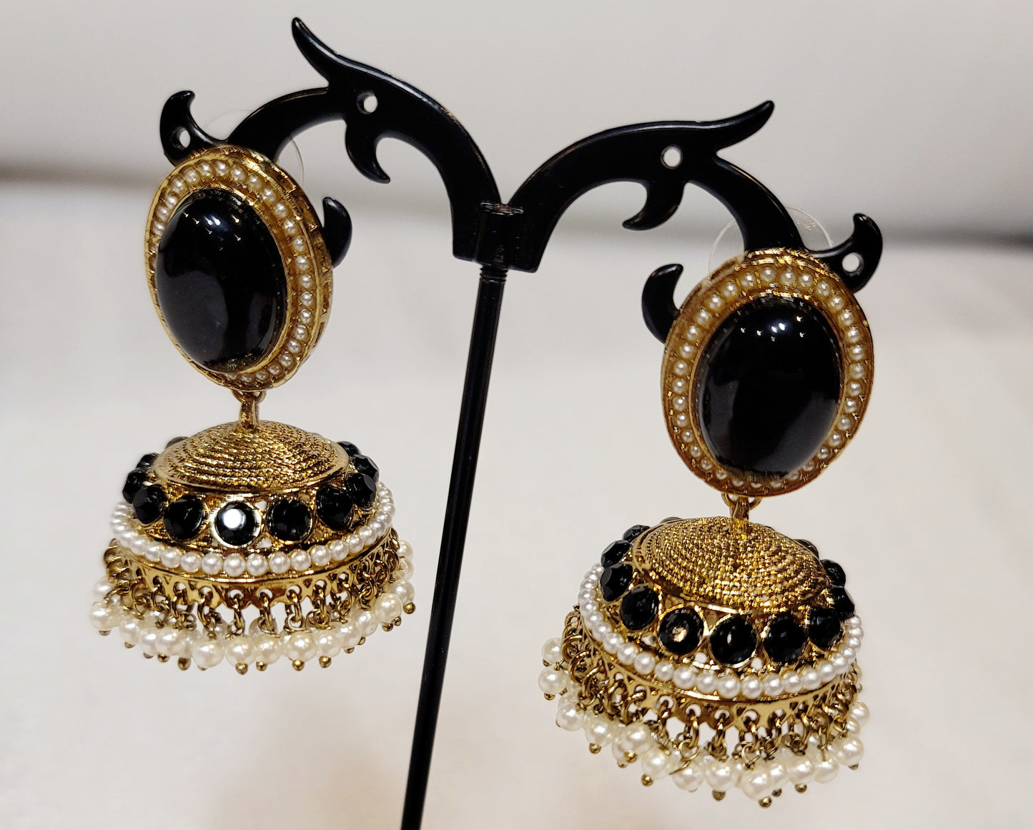 High-quality Polki and Hydro Beads Jhumki Set