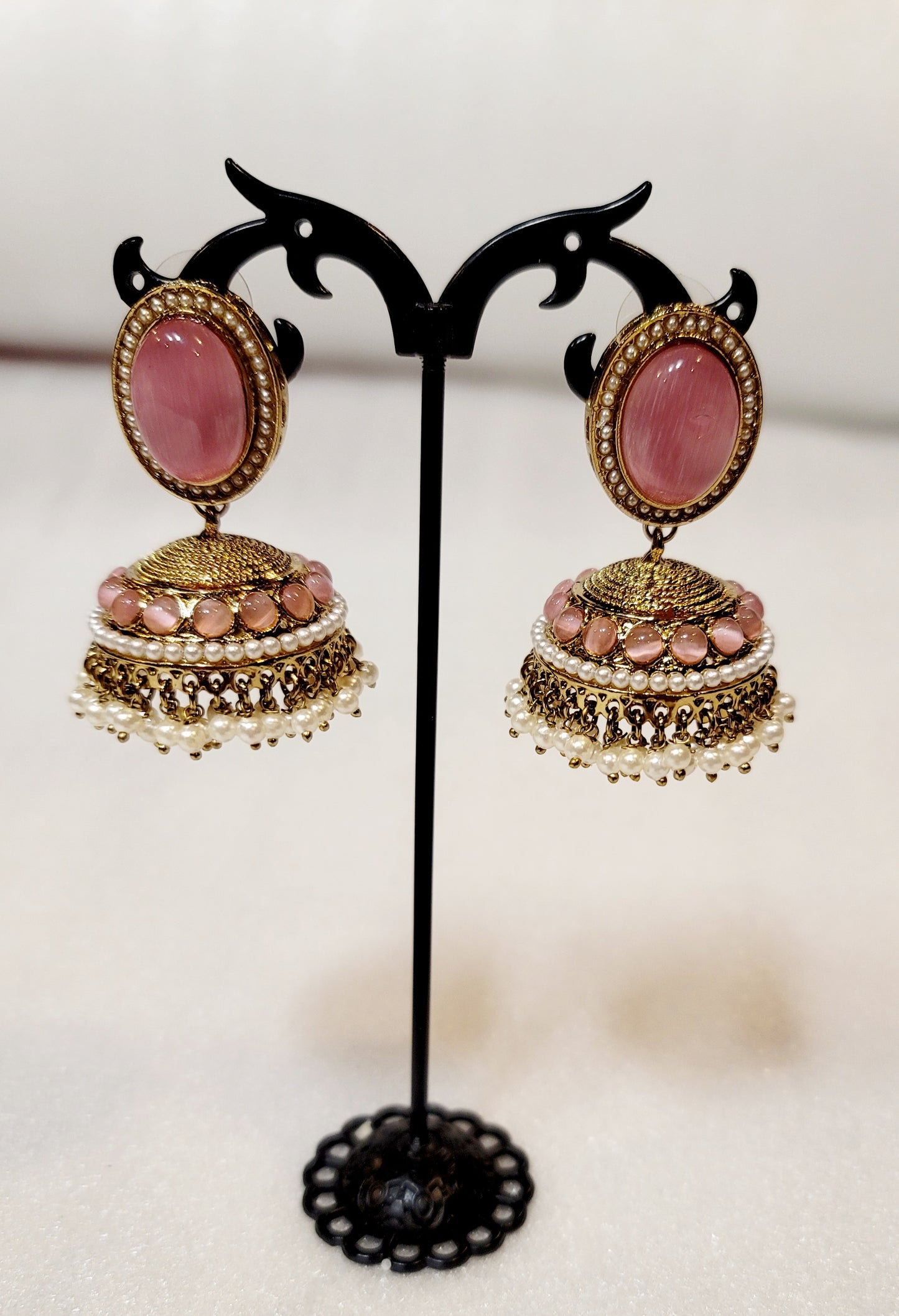 High-quality Polki and Hydro Beads Jhumki Set