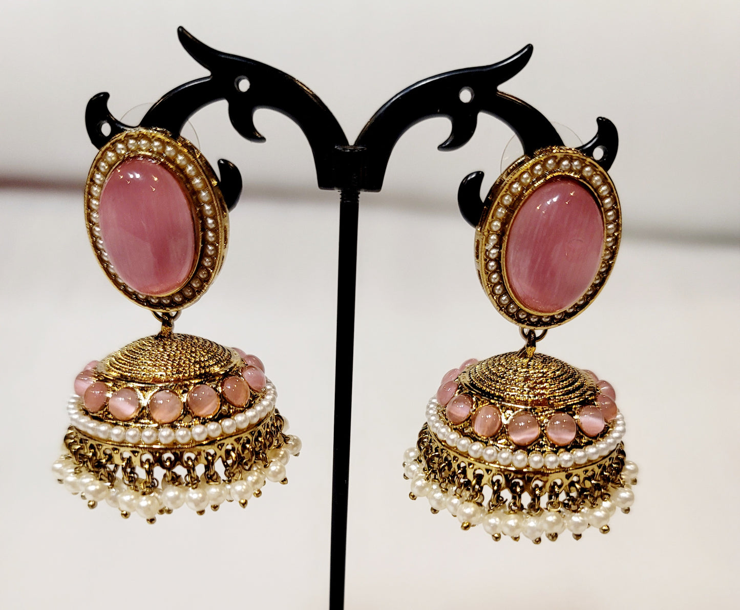 High-quality Polki and Hydro Beads Jhumki Set