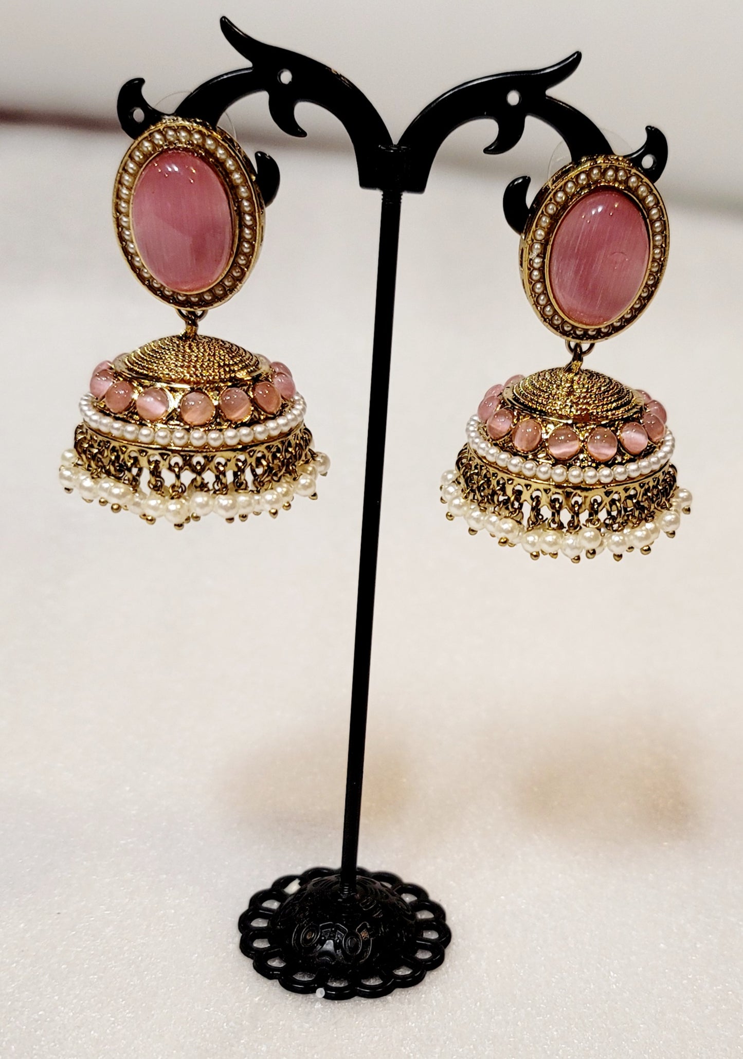 High-quality Polki and Hydro Beads Jhumki Set