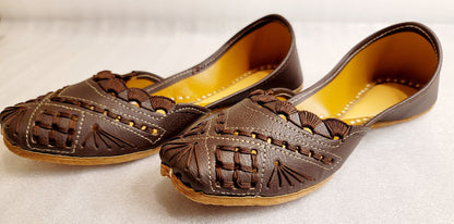 Traditional Punjabi Jutti Leather Dark Brown