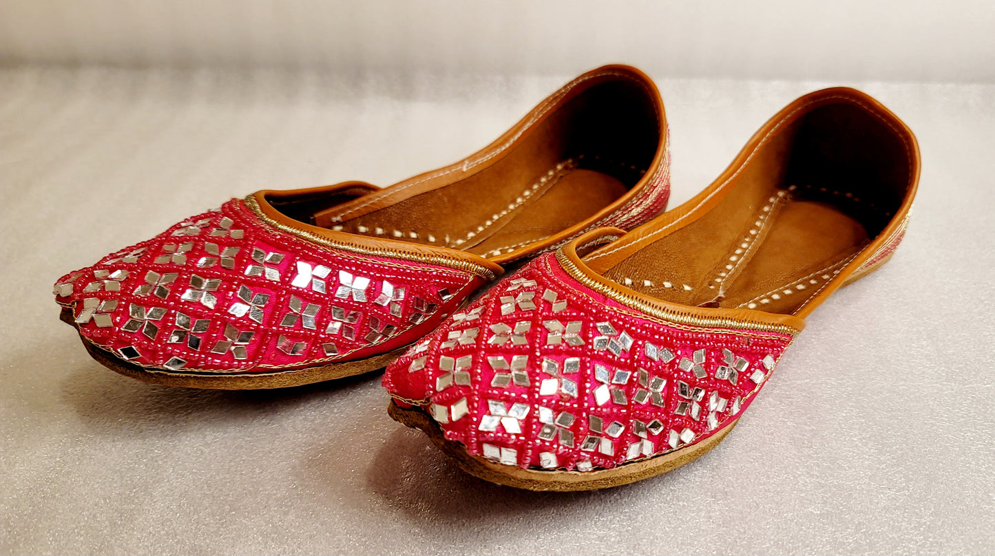 Hot Pink Punjabi with Mirror Work