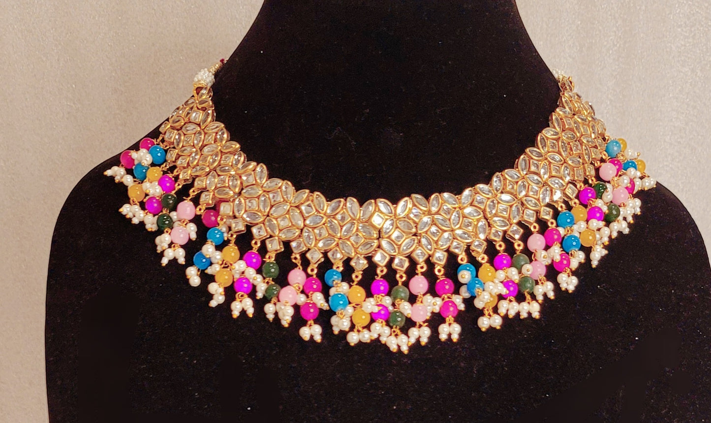 Kundan Stoned Necklace Set