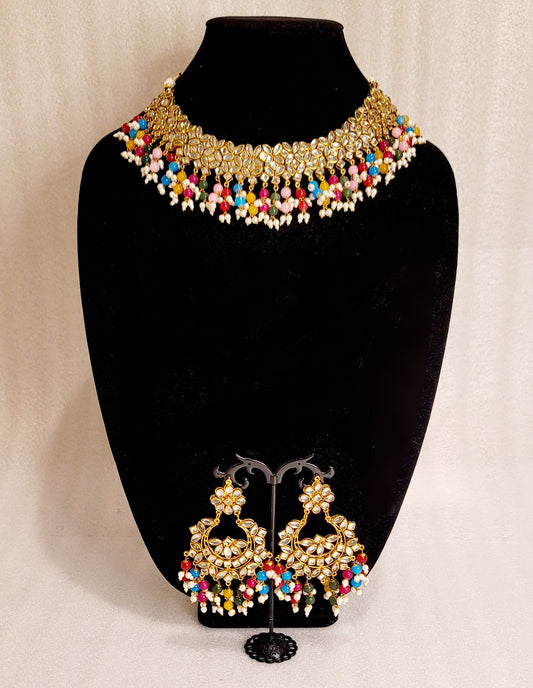 Kundan Stoned Necklace Set