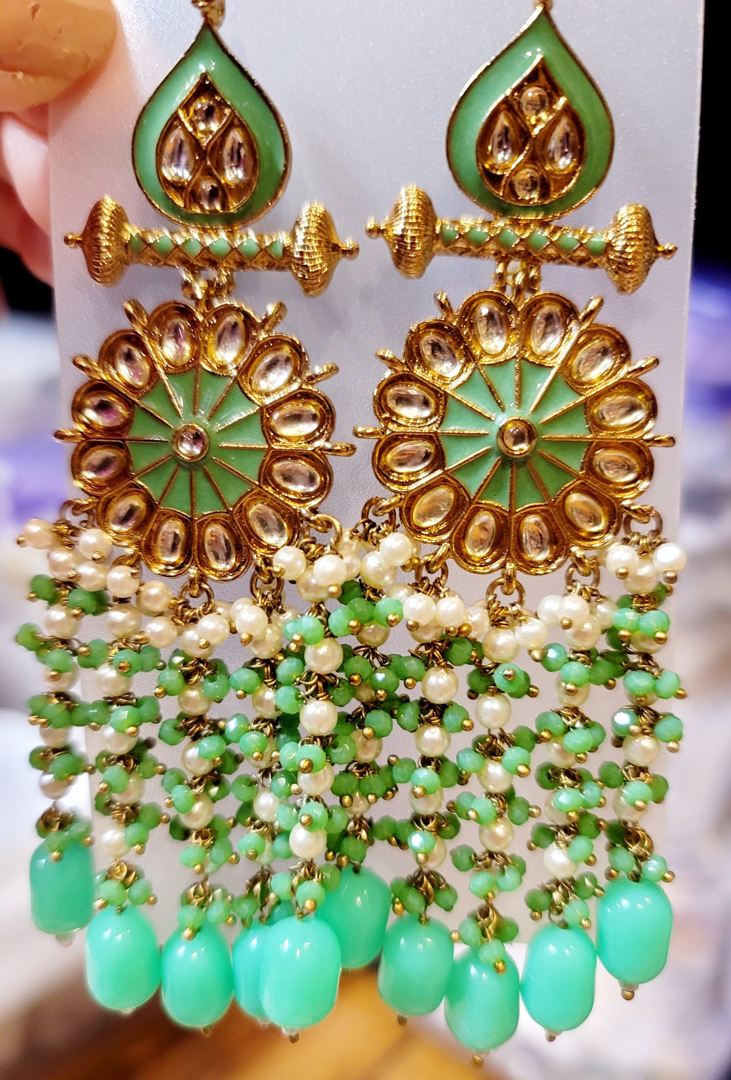 Gold Plated Kundan & AD Jhumki