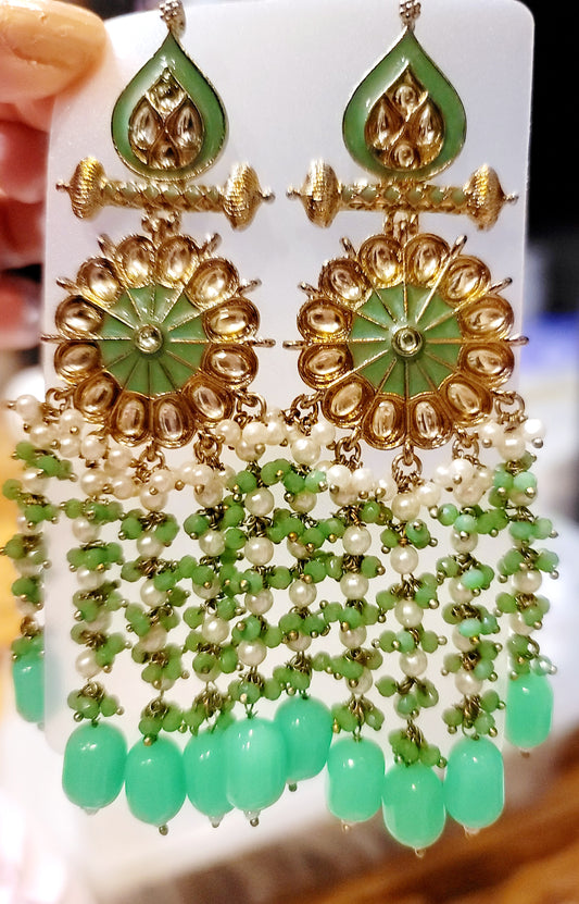 Gold Plated Kundan & AD Jhumki