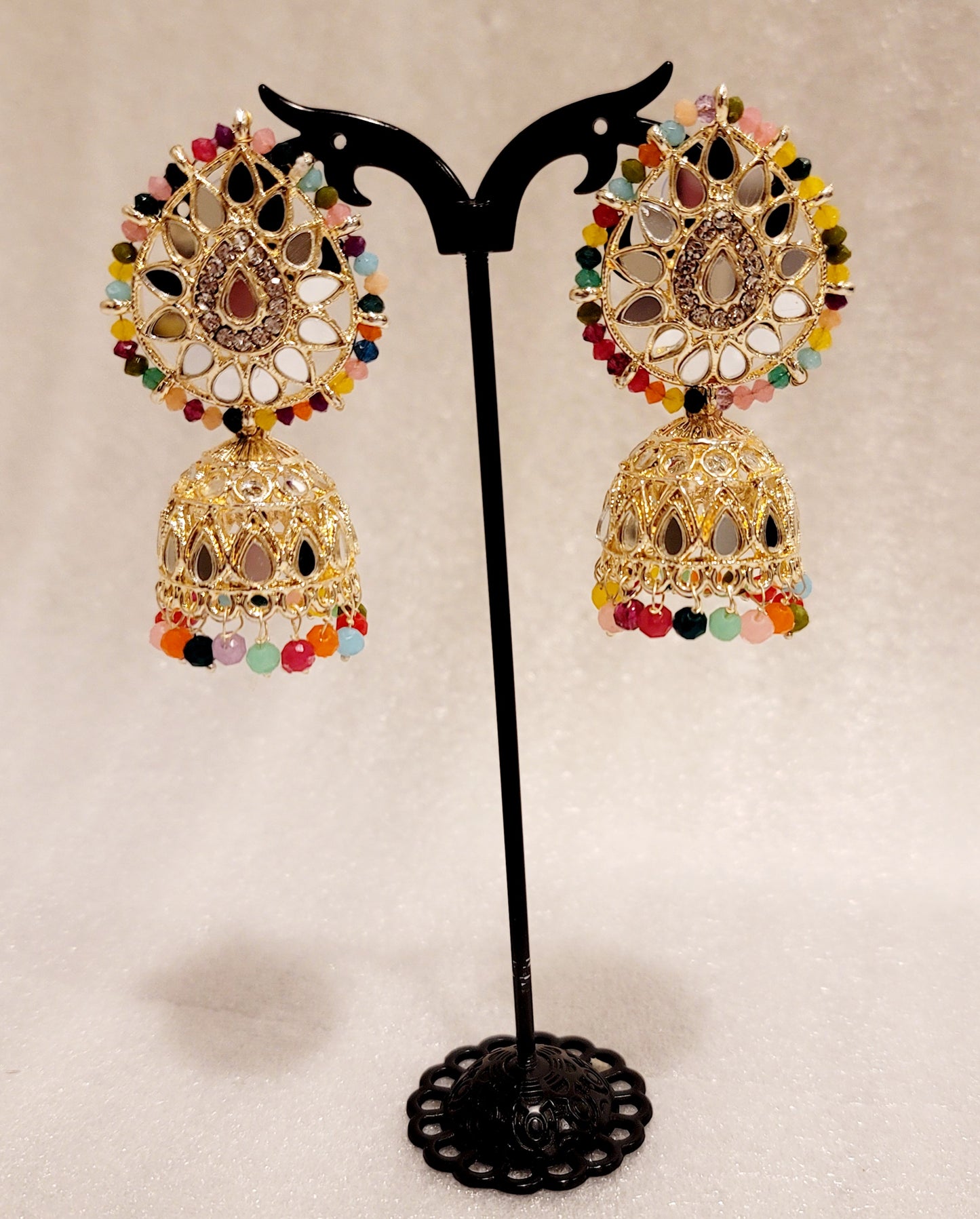 Lightweight Mirror Jhumkis