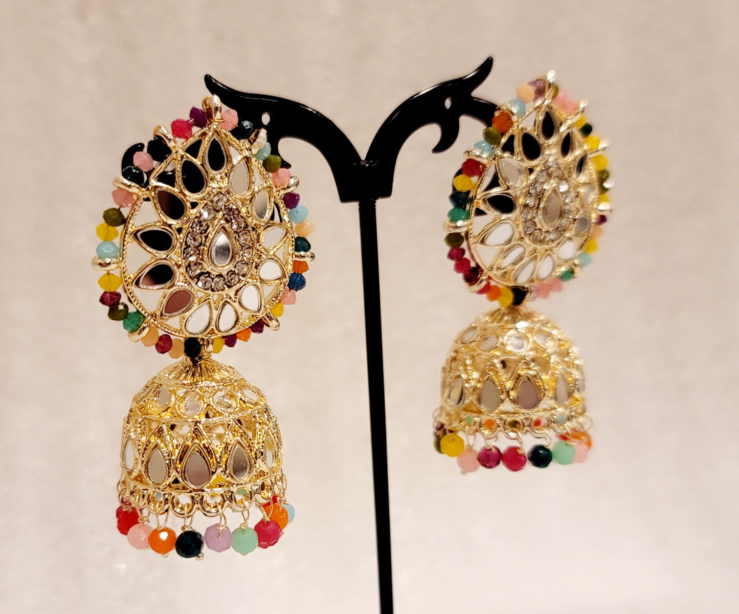 Lightweight Mirror Jhumkis