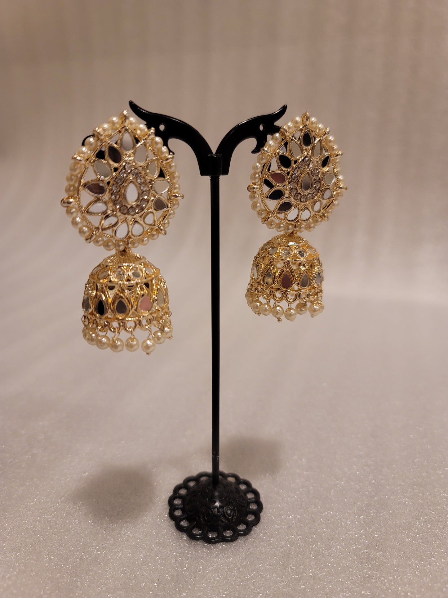 Lightweight Mirror Jhumkis