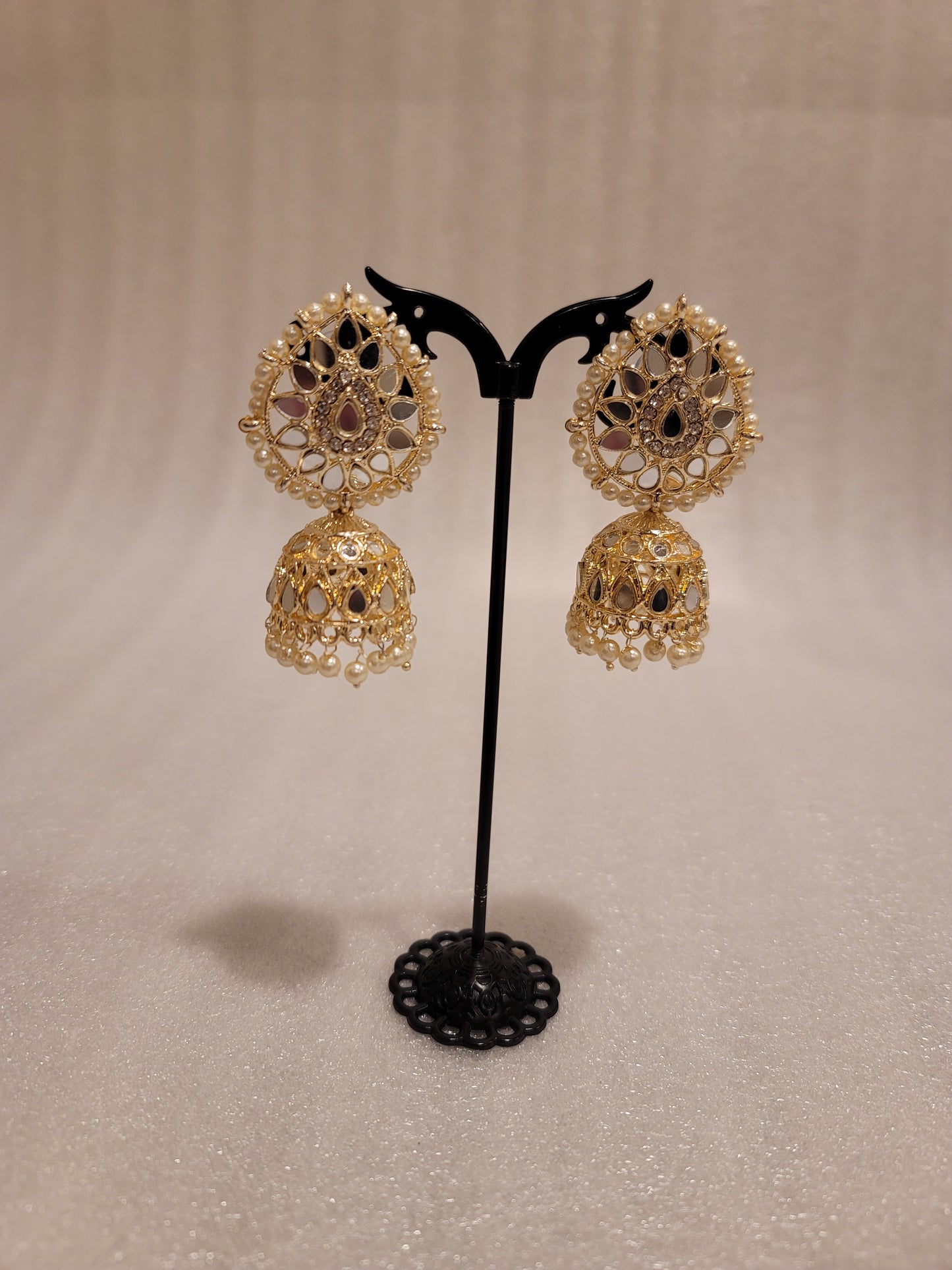 Lightweight Mirror Jhumkis