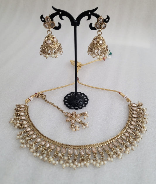 Original Polki Single.Line Choker Set (High Quality) image 3