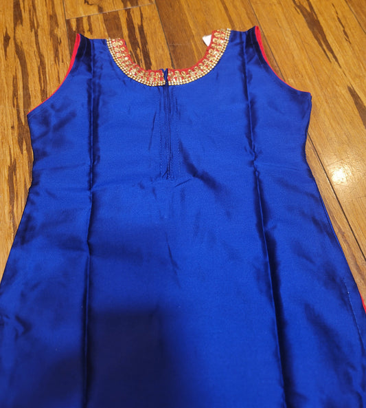 Kids Punjabi Salwar Suit (Blue) image 3