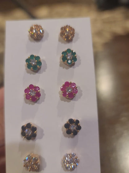 Small AD Studs Gold Plated