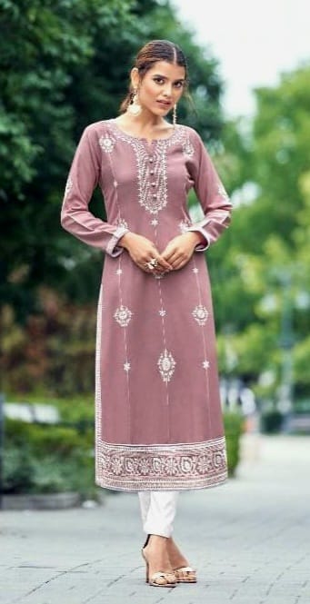 Pure Reyon Viscose with Lakhnawi (Kurta Pants Set)