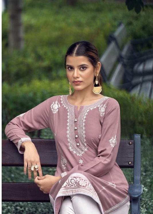 Pure Reyon Viscose with Lakhnawi (Kurta Pants Set)