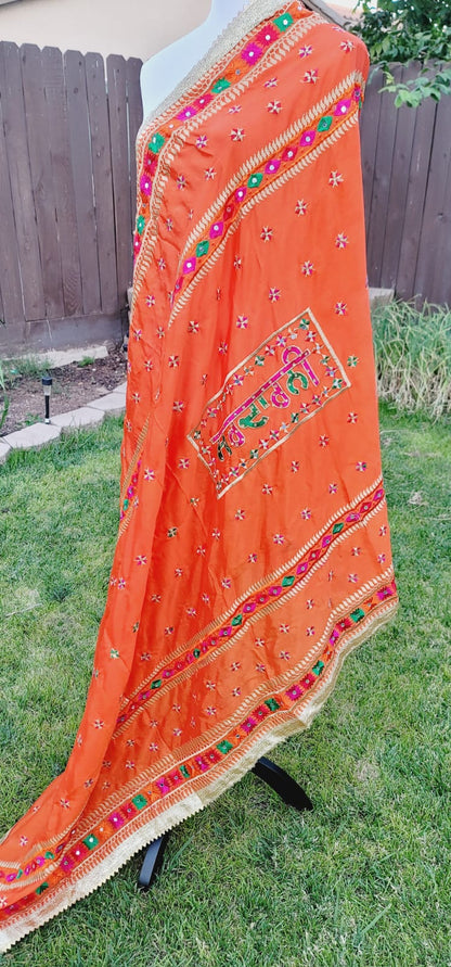 Sardarni Written Fulkari Dupatta Lightweight
