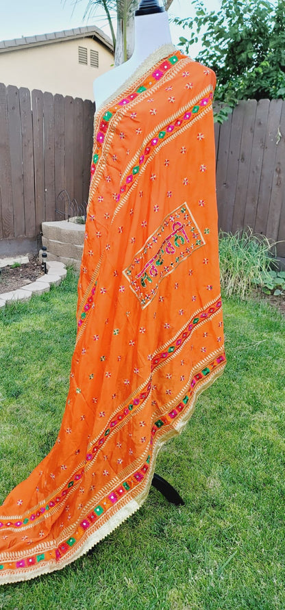 Sardarni Written Fulkari Dupatta Lightweight