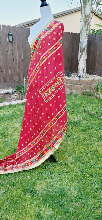 Sardarni Written Fulkari Dupatta Lightweight