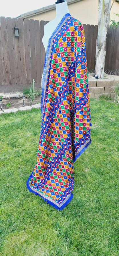 Traditional Heavy Embroidered Fulkari Dupatta