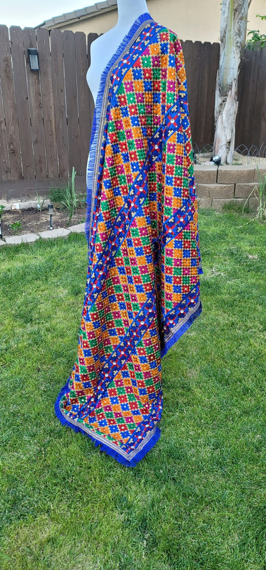 Traditional Heavy Embroidered Fulkari Dupatta