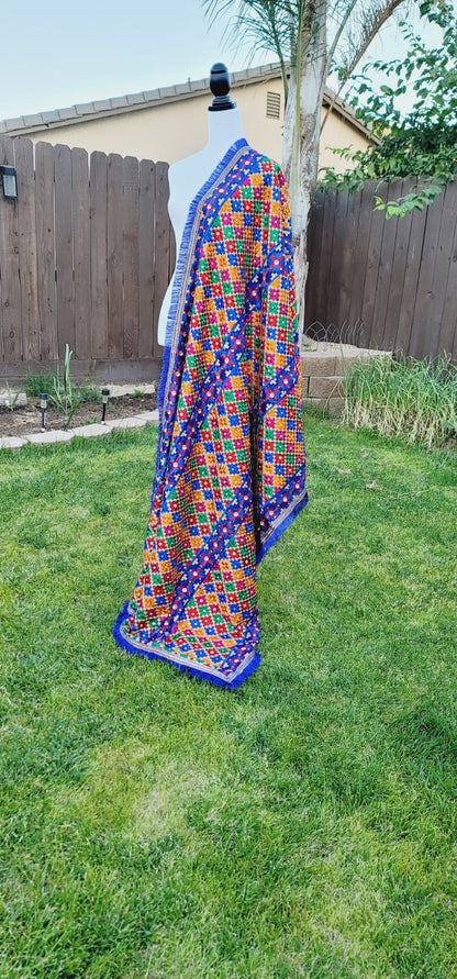 Traditional Heavy Embroidered Fulkari Dupatta