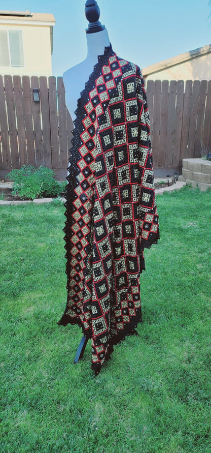 Stylish Fulkari Dupatta with Cut Work