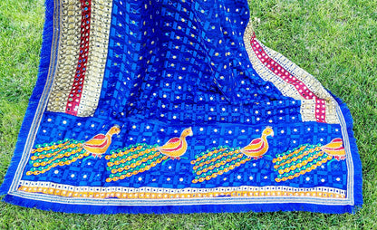 Peacock Embroidered Fulkari Dupatta